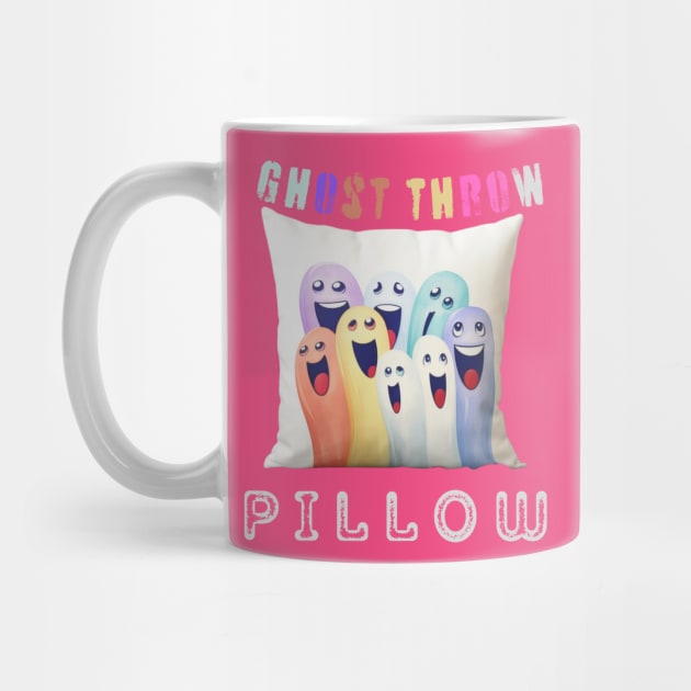 ghost throw pillow by FehuMarcinArt